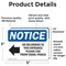 Signmission No Deliveries To This Entrance Sign, Vinyl Decal, 5in W x 3.5in L, 2PK OS-2PACK-NS-D-35-L-14475 - alternate 5